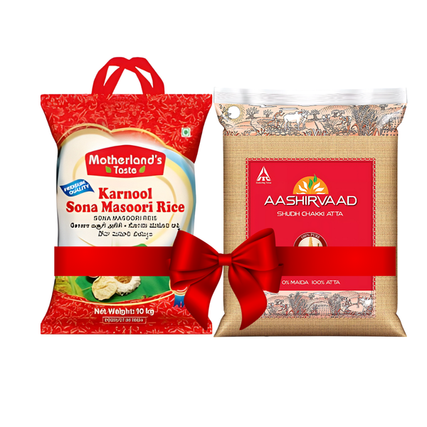 ML Sona Masoori 10Kg & Aashirvaad Atta 5Kg Combo