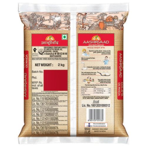 Aashirvaad Whole Wheat Atta 2Kg
