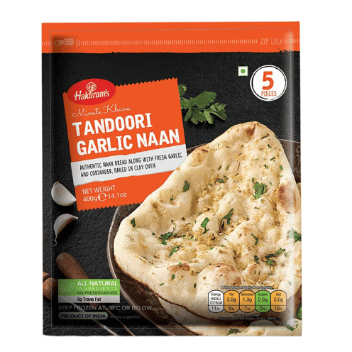 Haldirams Tandoori Garlic Naan 400g