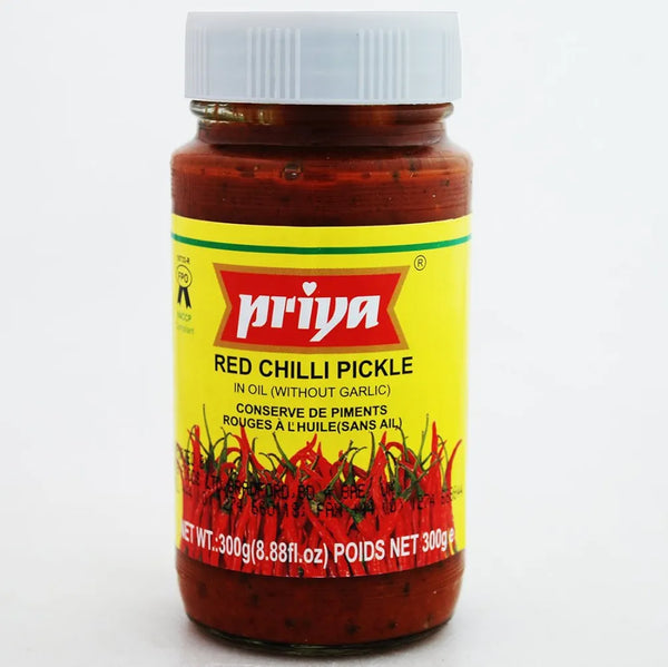 Priya Red Chilli Pickle WO Garlic