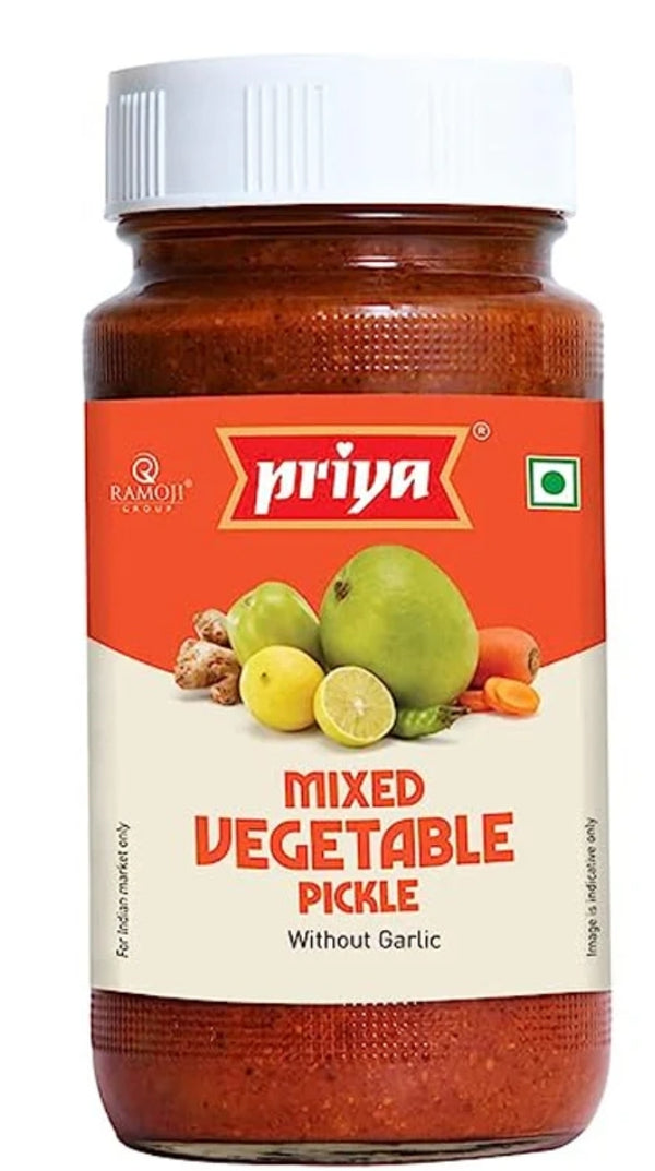 Priya Mixed Veg Pickle WO Garlic 300gm